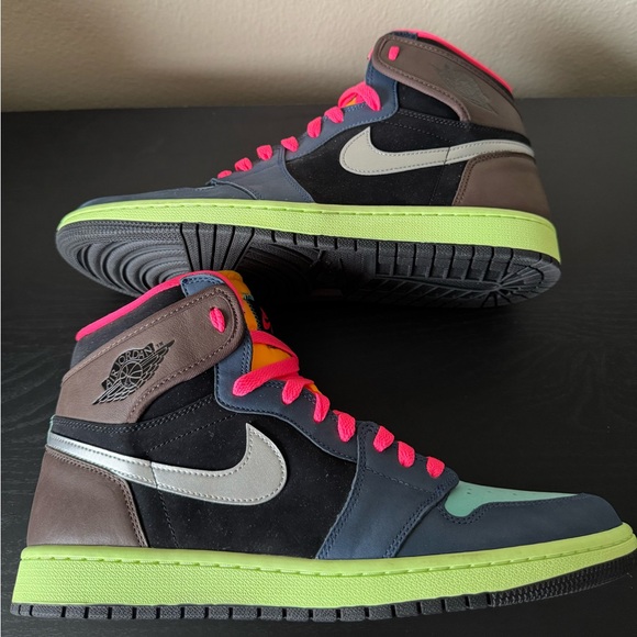 Size 12 Men Jordan 1 High Tokyo Bio Hack with box and extra laces pictured. - Picture 3 of 6